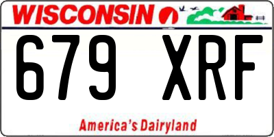 WI license plate 679XRF