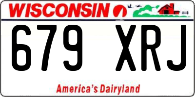 WI license plate 679XRJ