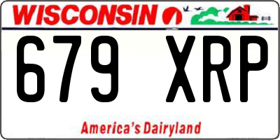 WI license plate 679XRP