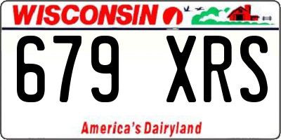 WI license plate 679XRS