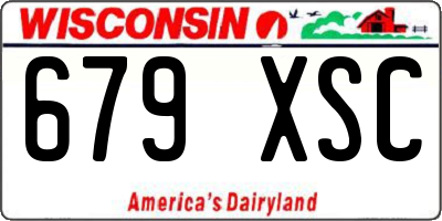 WI license plate 679XSC