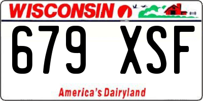 WI license plate 679XSF
