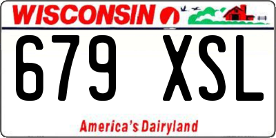 WI license plate 679XSL