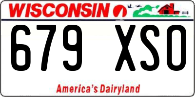 WI license plate 679XSO