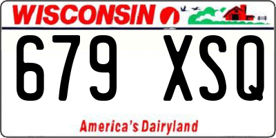 WI license plate 679XSQ