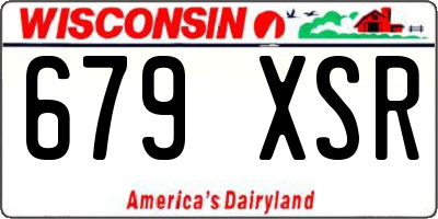 WI license plate 679XSR