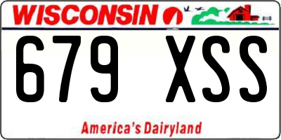 WI license plate 679XSS