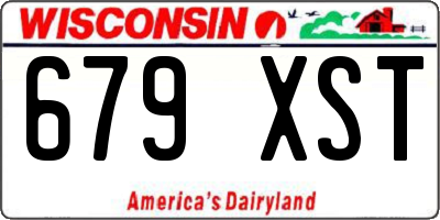 WI license plate 679XST