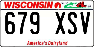 WI license plate 679XSV