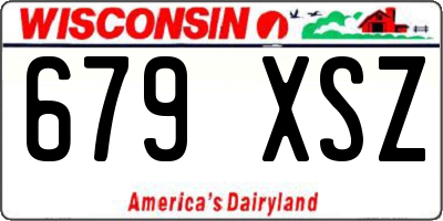 WI license plate 679XSZ