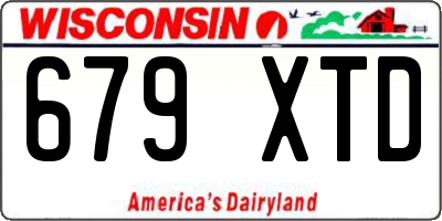 WI license plate 679XTD