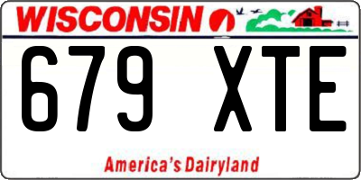 WI license plate 679XTE