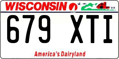 WI license plate 679XTI