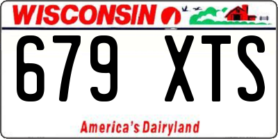 WI license plate 679XTS