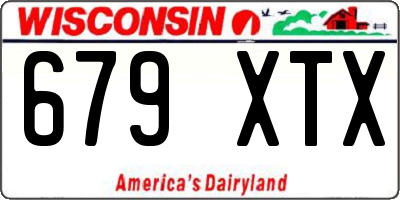 WI license plate 679XTX
