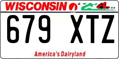 WI license plate 679XTZ
