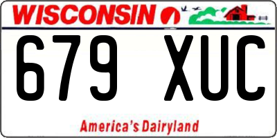 WI license plate 679XUC
