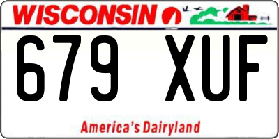 WI license plate 679XUF