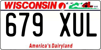WI license plate 679XUL