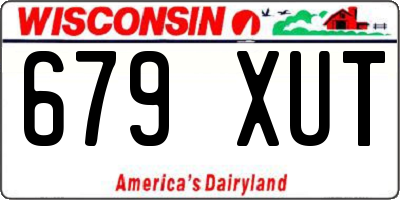 WI license plate 679XUT