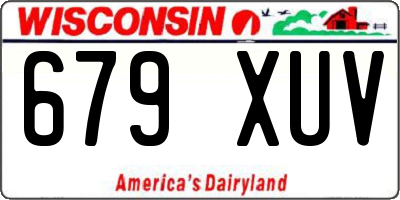 WI license plate 679XUV