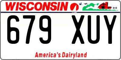 WI license plate 679XUY