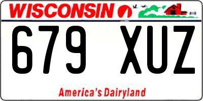 WI license plate 679XUZ