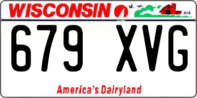 WI license plate 679XVG