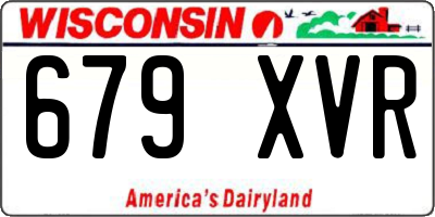 WI license plate 679XVR