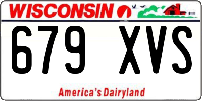 WI license plate 679XVS