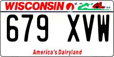 WI license plate 679XVW
