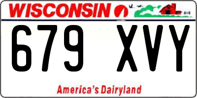 WI license plate 679XVY