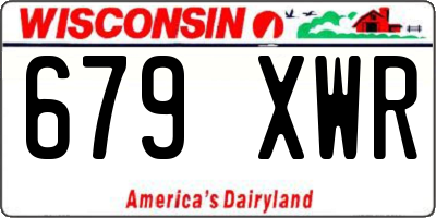 WI license plate 679XWR