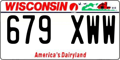 WI license plate 679XWW