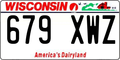 WI license plate 679XWZ
