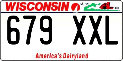 WI license plate 679XXL