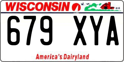 WI license plate 679XYA