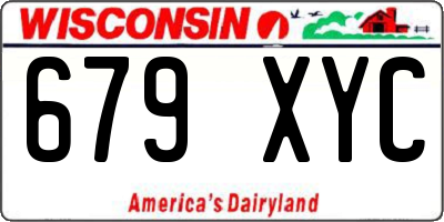 WI license plate 679XYC