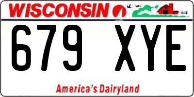 WI license plate 679XYE