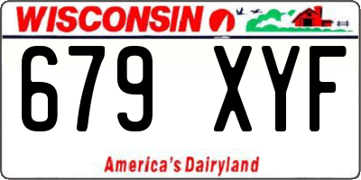 WI license plate 679XYF