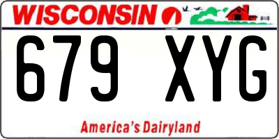 WI license plate 679XYG