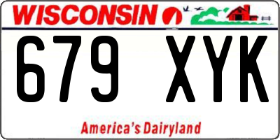 WI license plate 679XYK