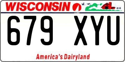 WI license plate 679XYU