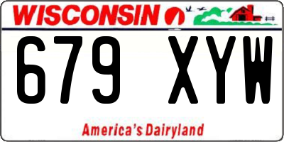 WI license plate 679XYW