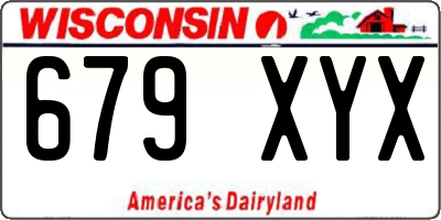 WI license plate 679XYX