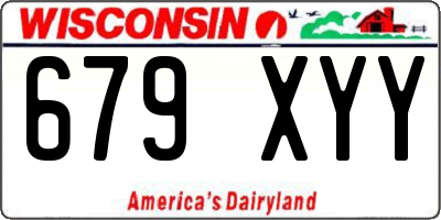 WI license plate 679XYY