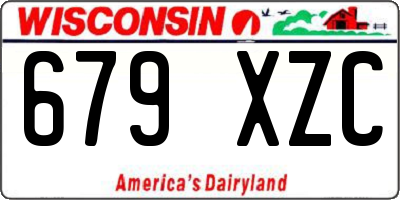 WI license plate 679XZC
