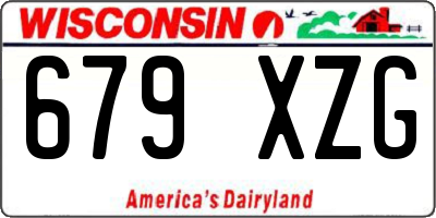 WI license plate 679XZG