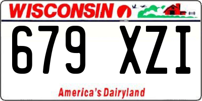 WI license plate 679XZI
