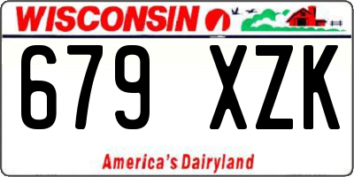WI license plate 679XZK
